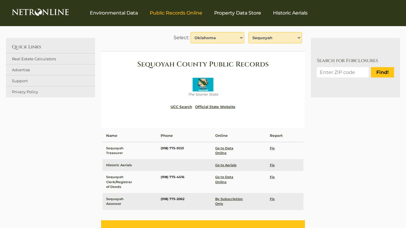 Sequoyah County Public Records - NETROnline.com