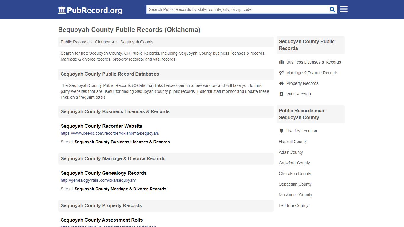 Free Sequoyah County Public Records (Oklahoma Public Records)